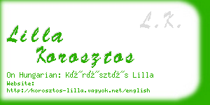 lilla korosztos business card