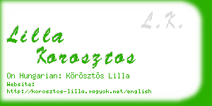 lilla korosztos business card